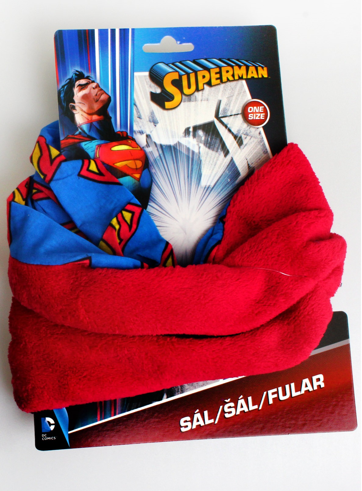 DC Superman Kinder Schal Schlauchschal Snood Bandana Rot