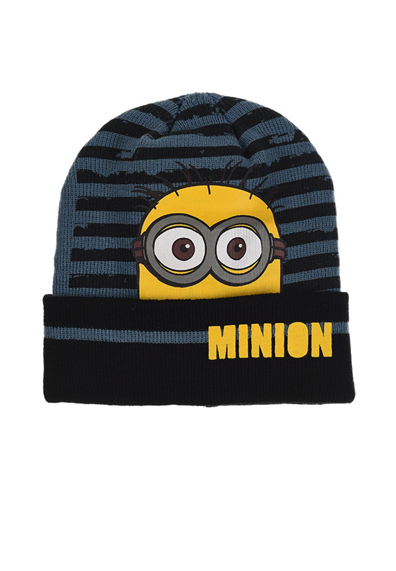Minions Kinder Jungen Winter-Mütze Schwarz