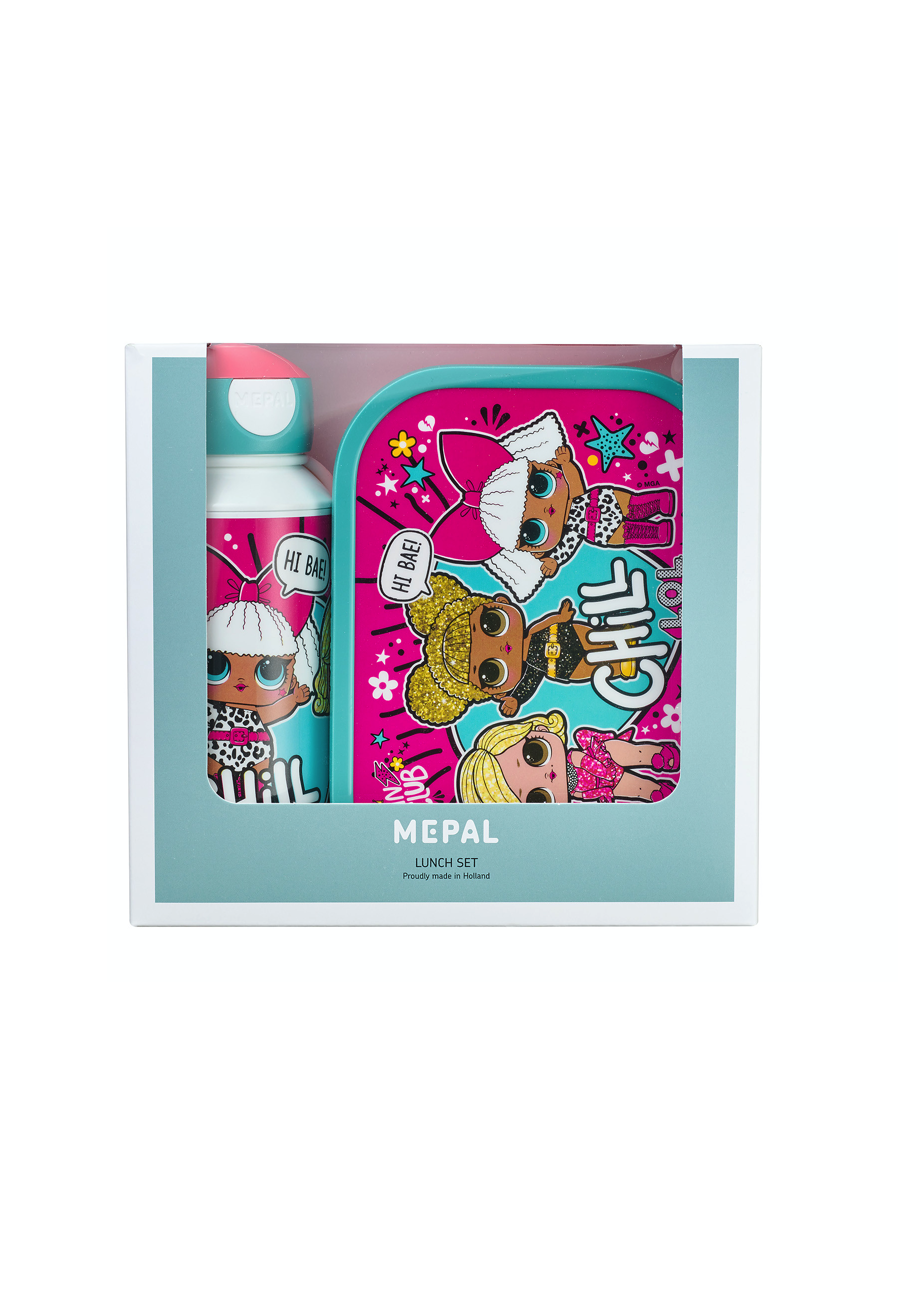 L.O.L. Surprise! Lunch-Set Trinkflasche und Brotdose 2 Fächer