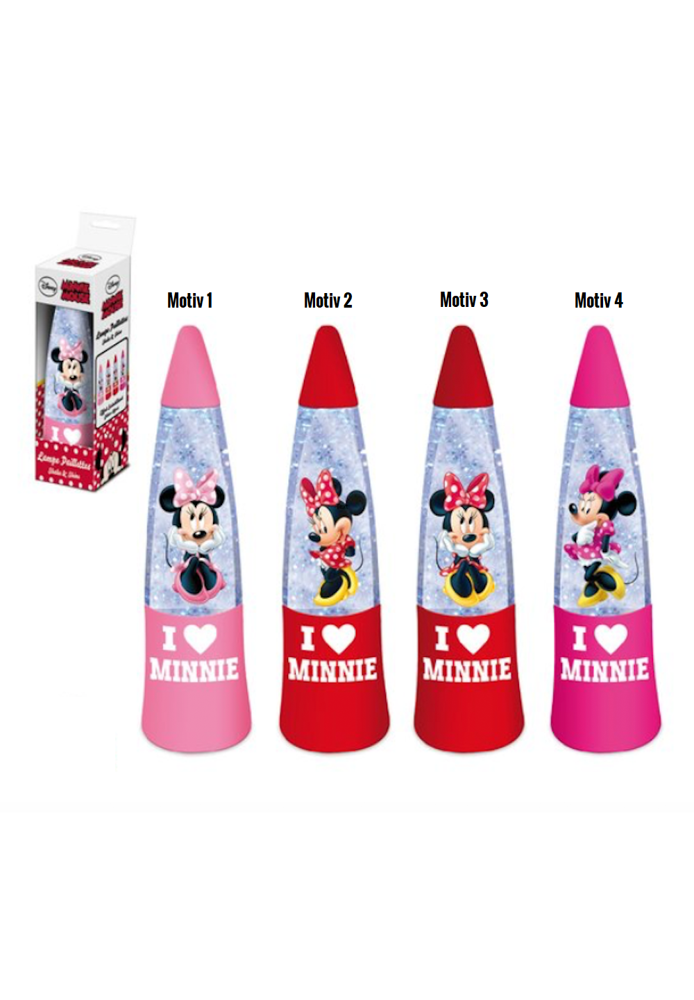 Disney Minnie Mouse Glitzer-Lampe Farbwechsel
