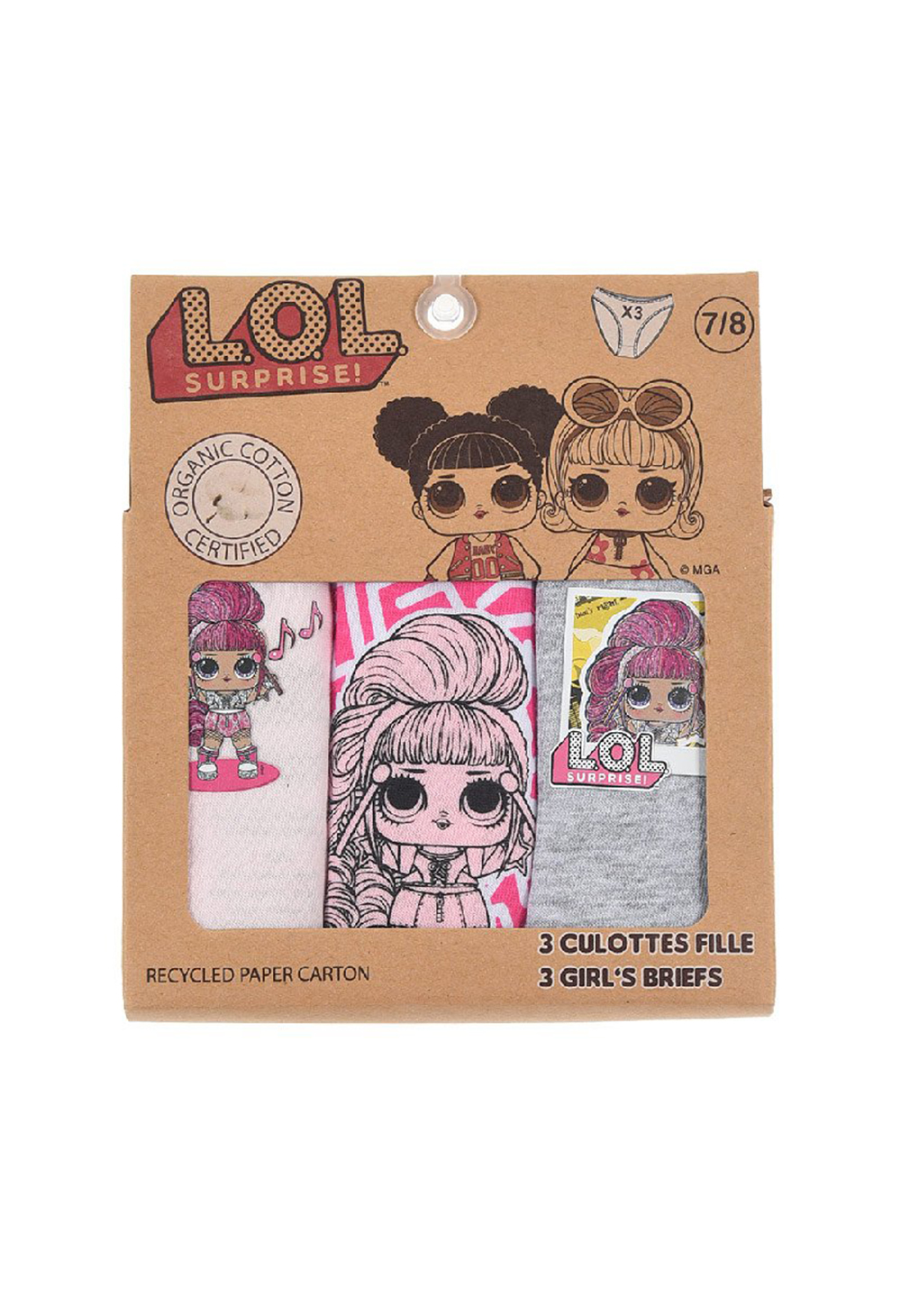 L.O.L. Surprise! lol Kinder Mädchen Unterhosen Schlüpfer Slips 3er Pack