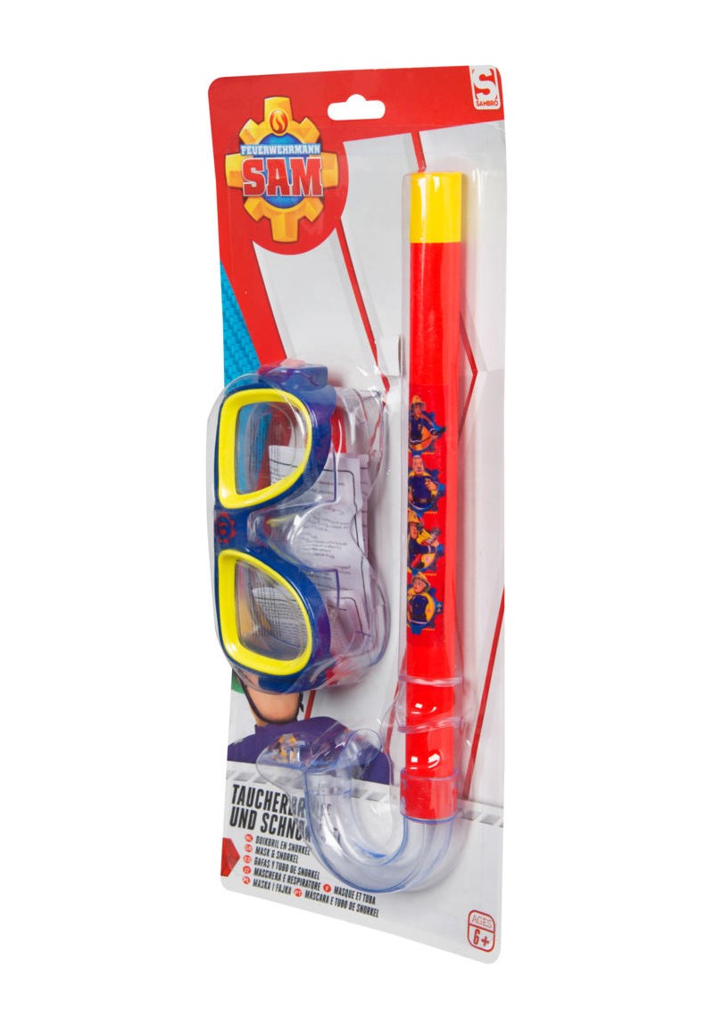 Feuerwehrmann Sam Schnorchel-Set Tauch-Set Taucherbrille Schnorchel