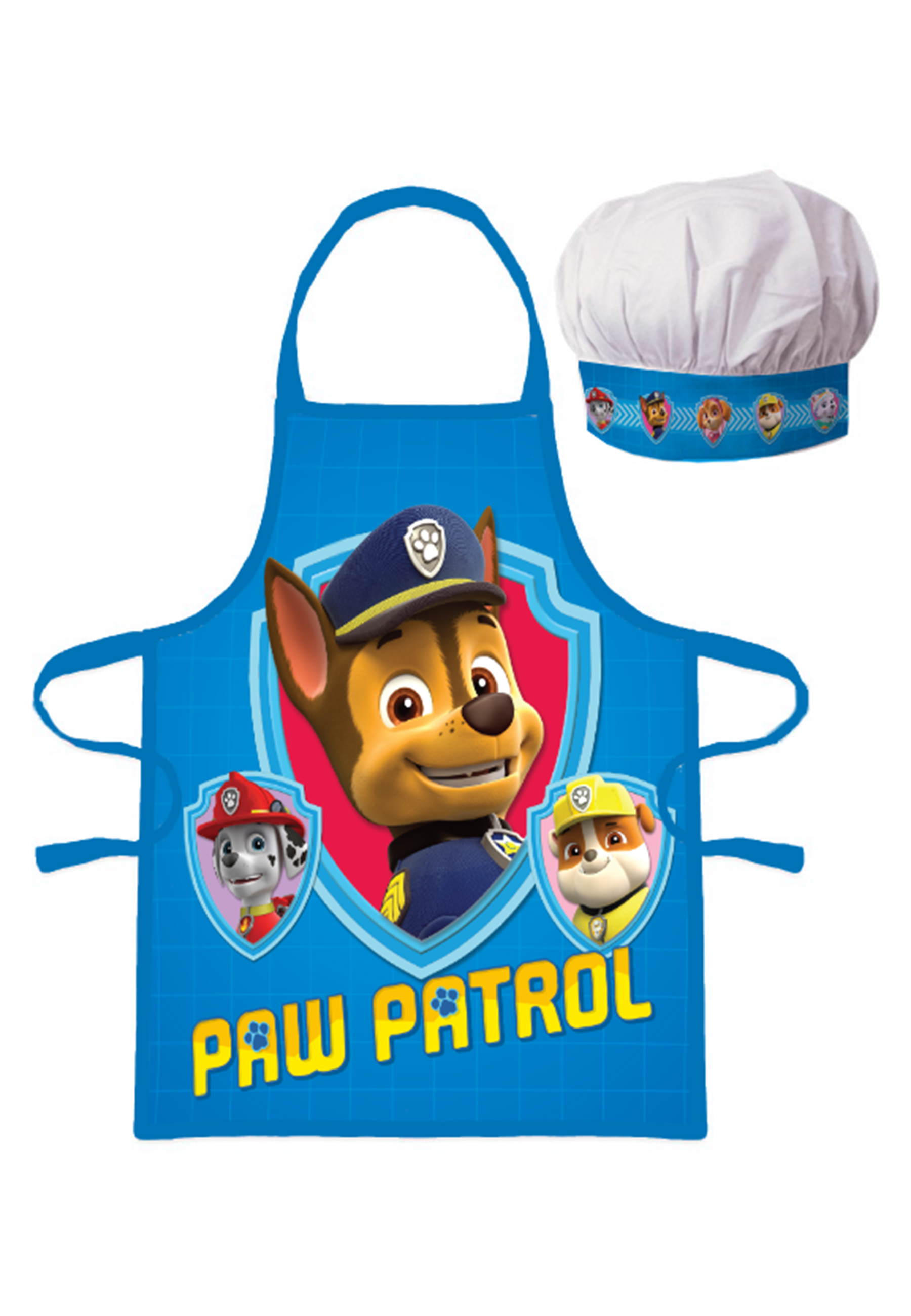 Paw Patrol Chase, Marshall und Rubble 2 tlg. Jungen Küchen-Set Kochschürze & Kochmütze