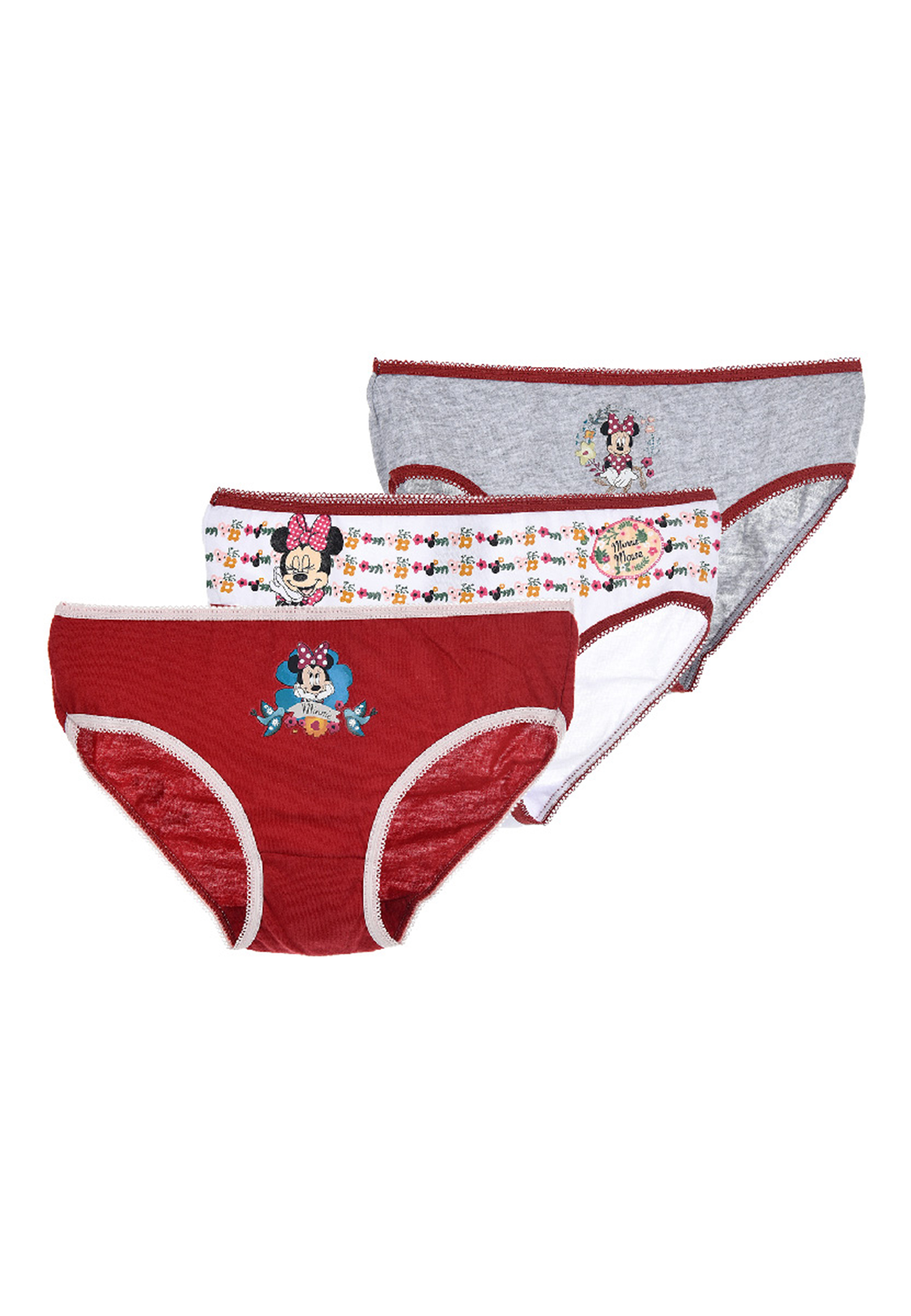 Minnie Mouse Kinder Mädchen Unterhosen Schlüpfer Slips 3er Pack