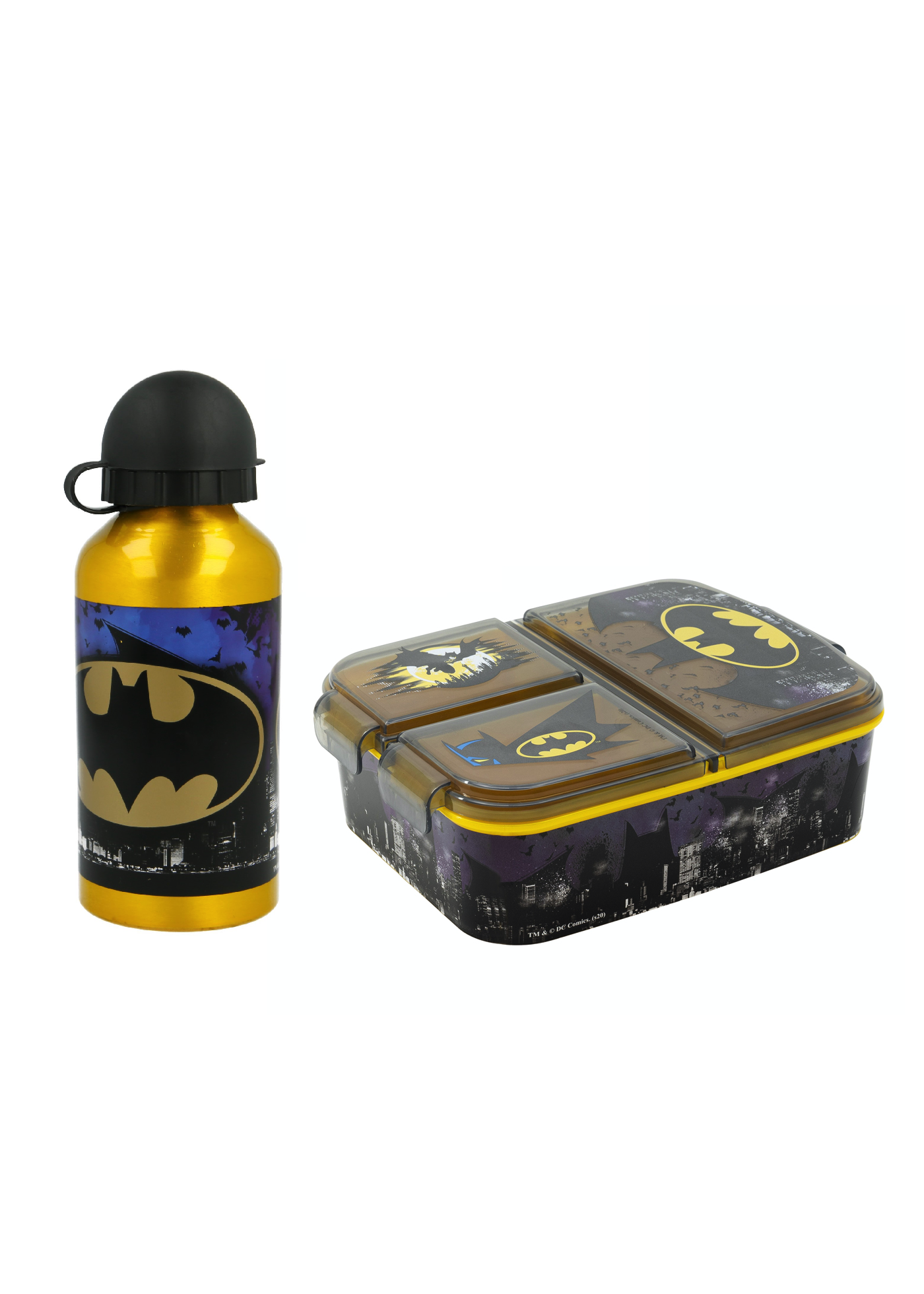 Batman Lunch-Set Premium Brotdose + Alu-Trinkflasche