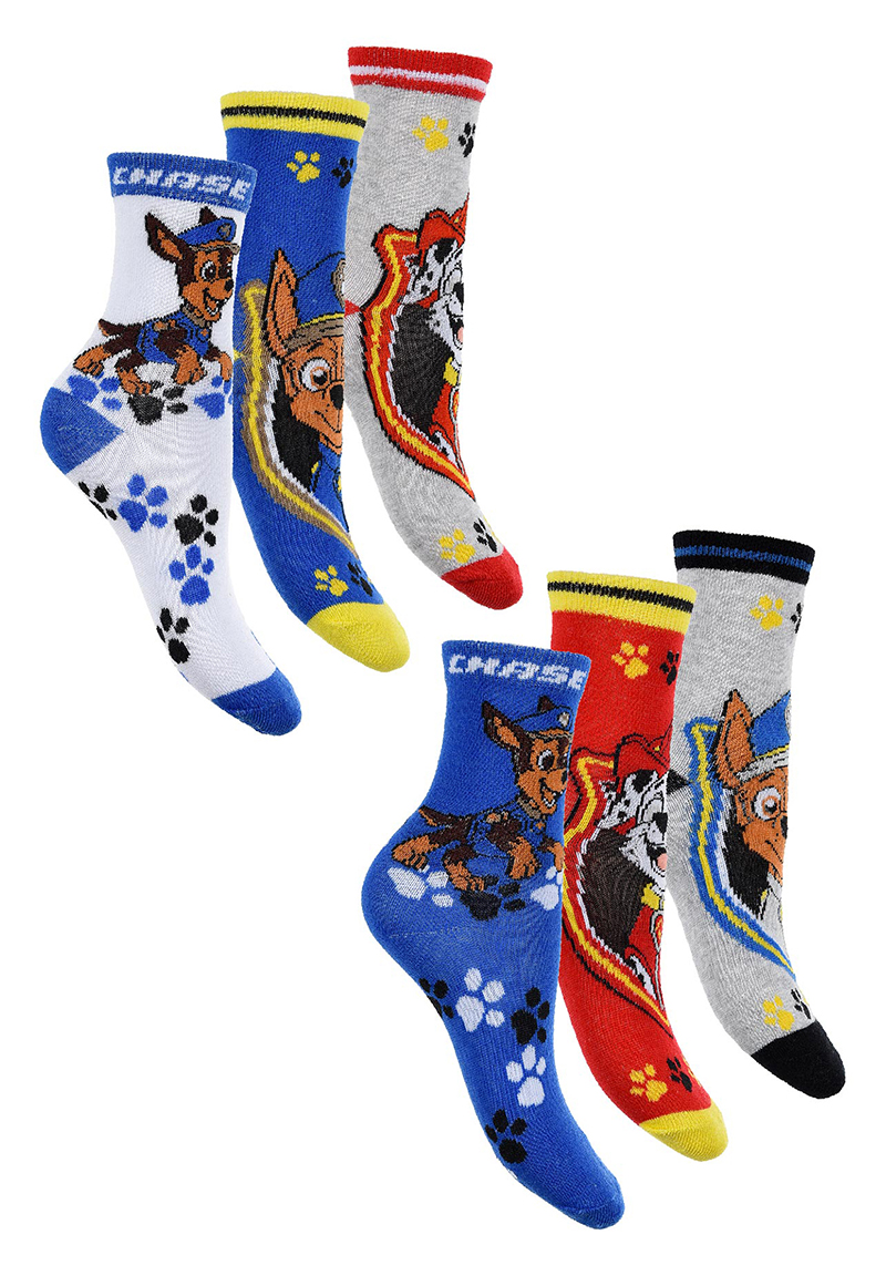 Paw Patrol 6 Paar Kinder Socken Strümpfe Set für Jungen Chase Marshall