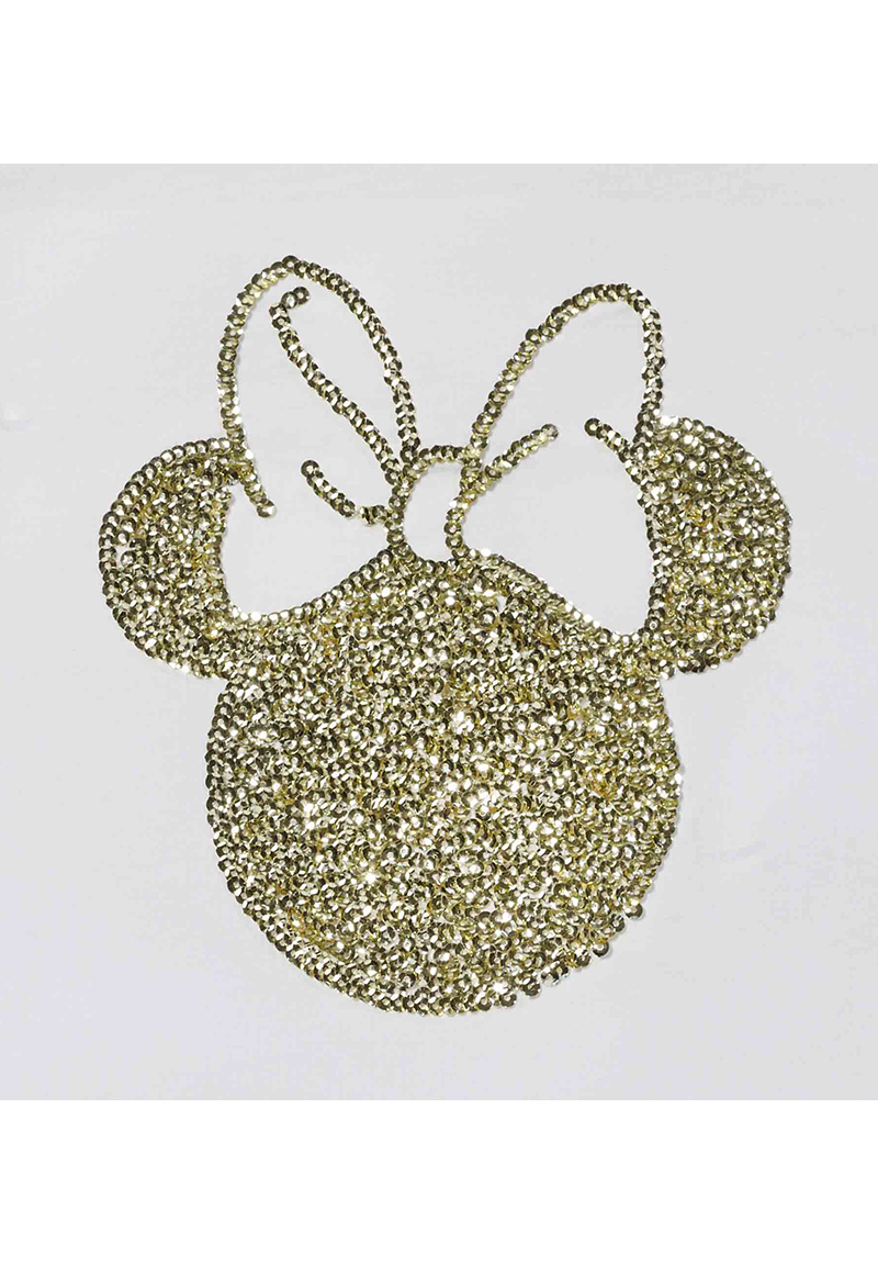 Minnie Mouse T-Shirt Damen Weiß Oberteil Pailletten besetzt kurzarm