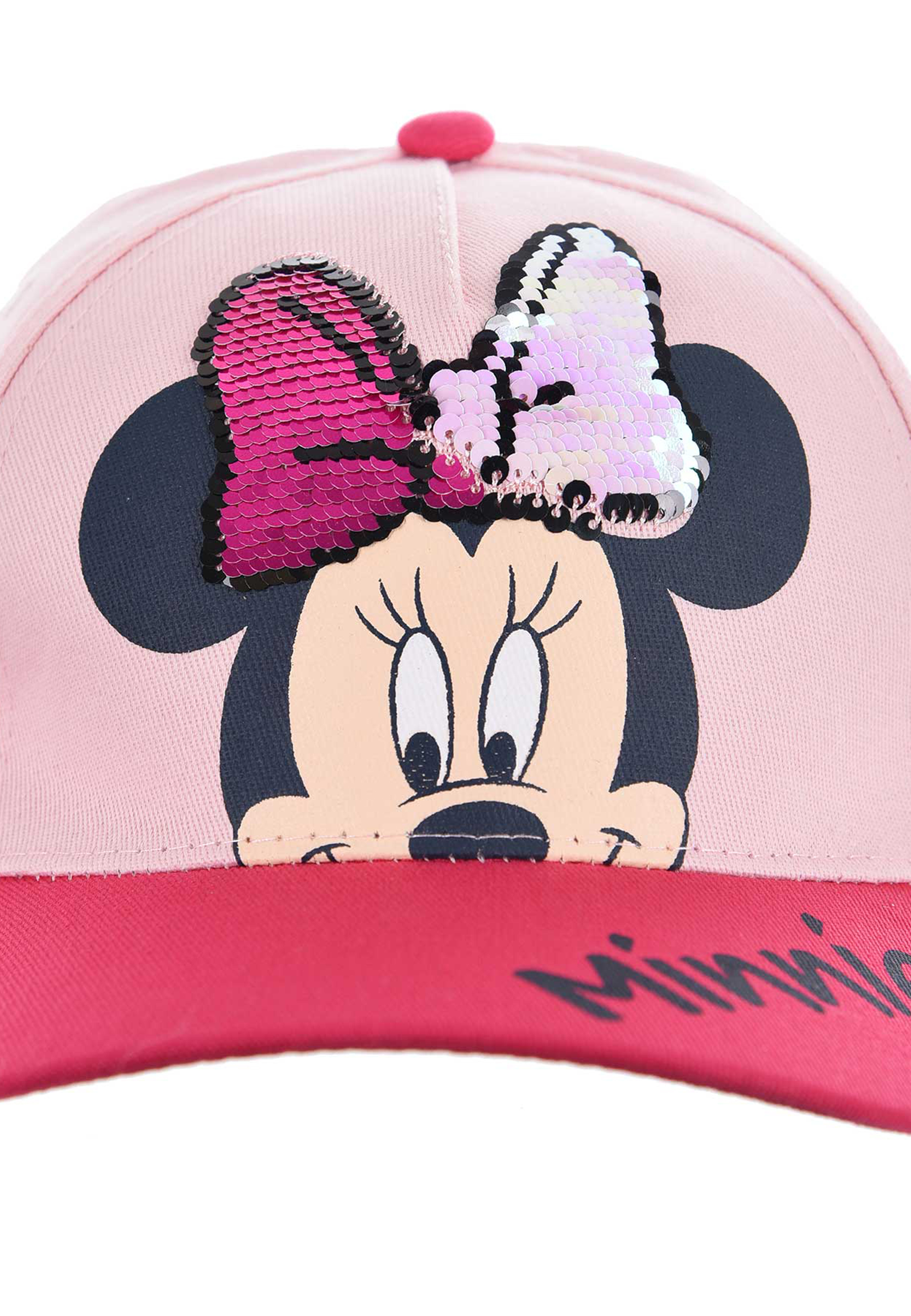 Minnie Mouse Kinder Basecap Mädchen Kappe Sonnenhut Baseball-Cap mit Wende-Pailletten
