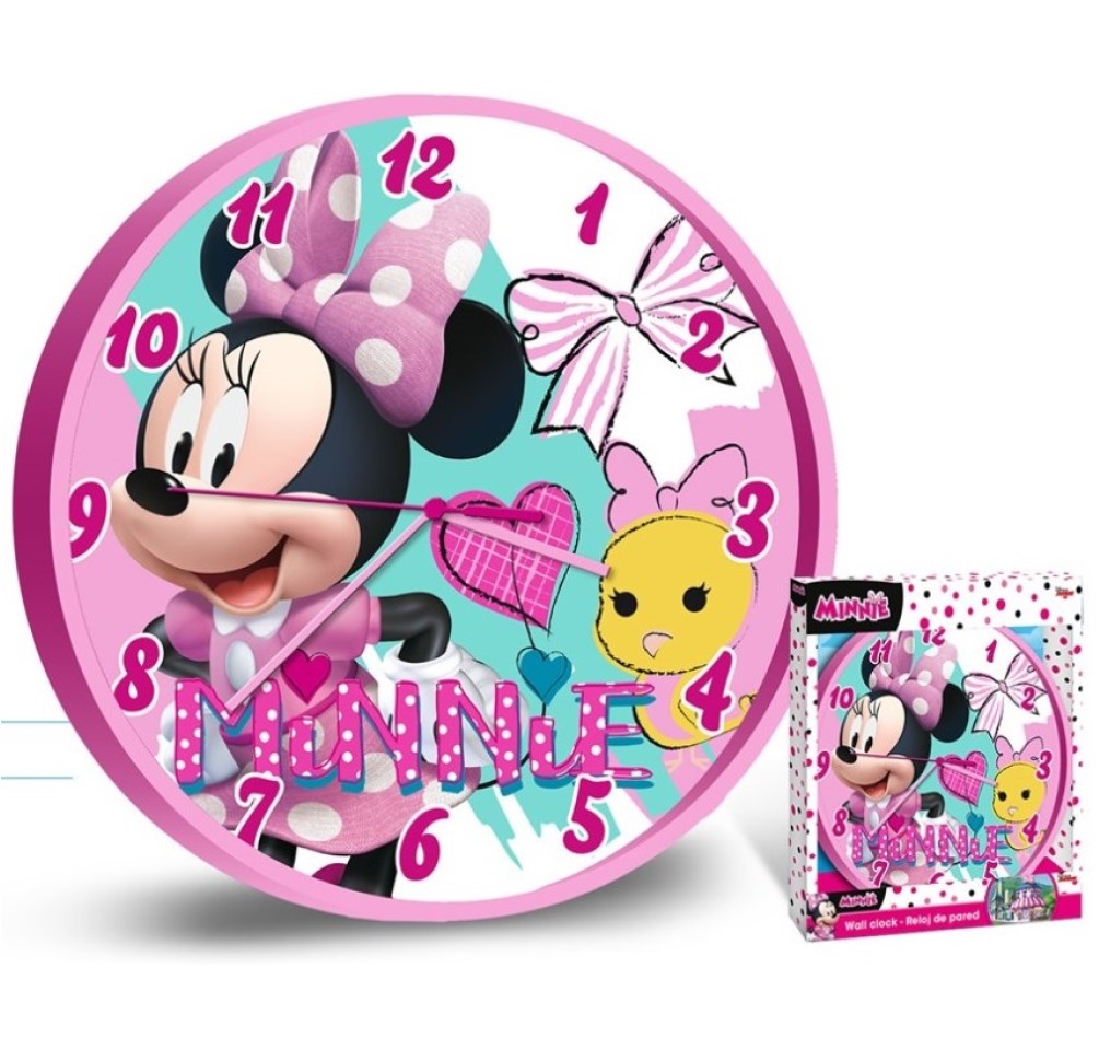 Disney Minnie Mouse Wanduhr Kinderuhr Kinderzimmer